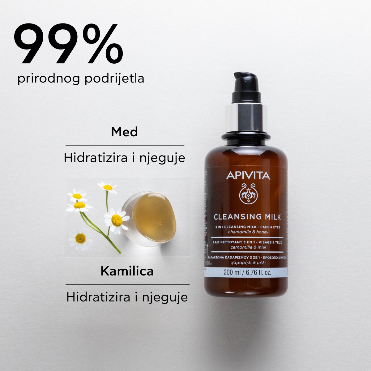 Apivita mlijeko za čišćenje lica