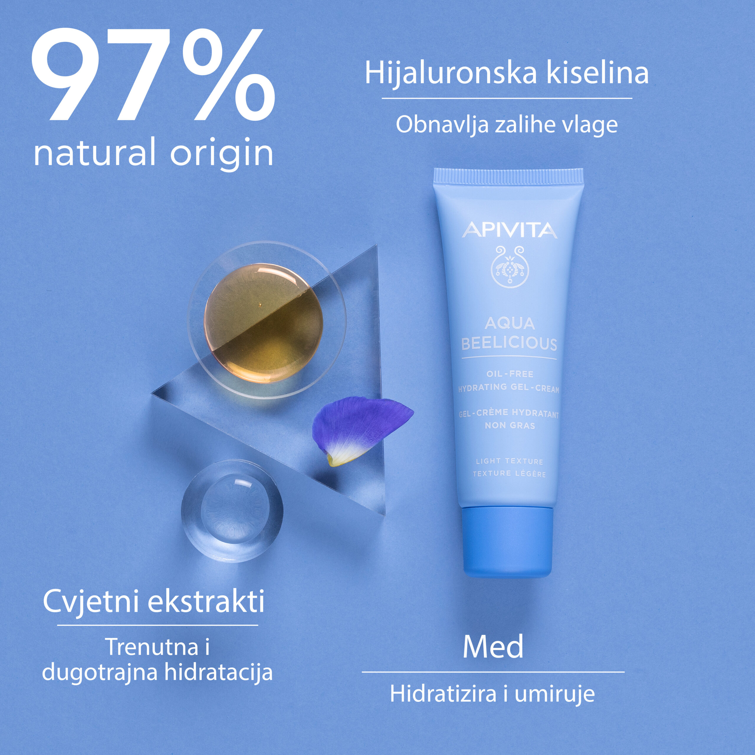 AQUA BEELICIOUS hidratantna gel krema lagane teksture