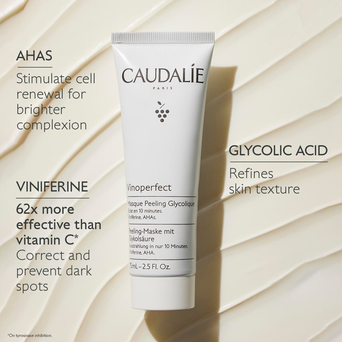 Caudalie Vinoperfect glikolna piling maska