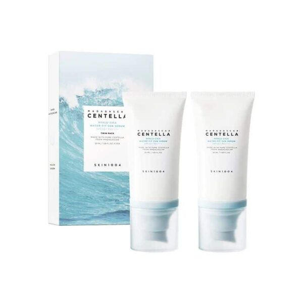 skin1004 twin pack madagascar centella hyalu-cica water-fit sun serum
